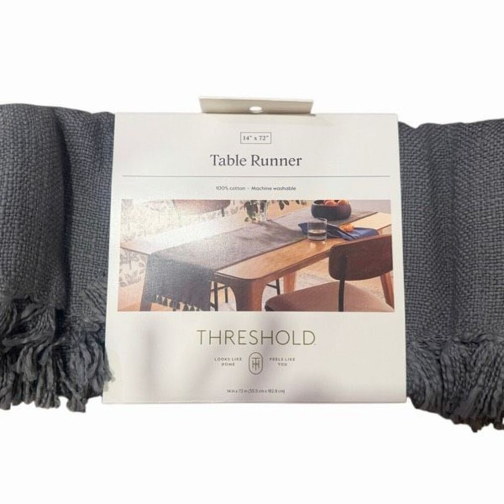 NWT Threshold grey table runner